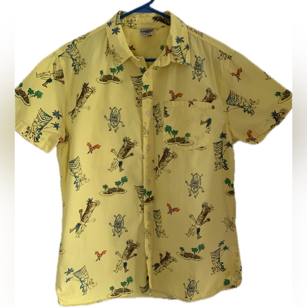 Hang Ten Men’s Size M Short Sleeve Button-Down Shirt